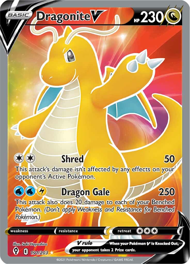 Dragonite V (191/203) [Sword & Shield: Evolving Skies] | Gam3 Escape