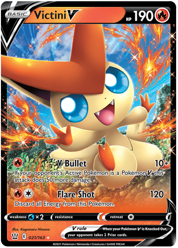 Victini V (021/163) [Sword & Shield: Battle Styles] | Gam3 Escape