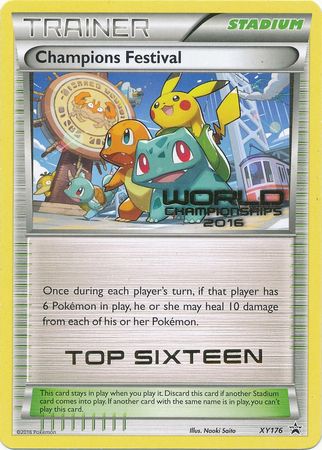 Champions Festival 2016 Top Sixteen (XY176) [XY: Black Star Promos] | Gam3 Escape