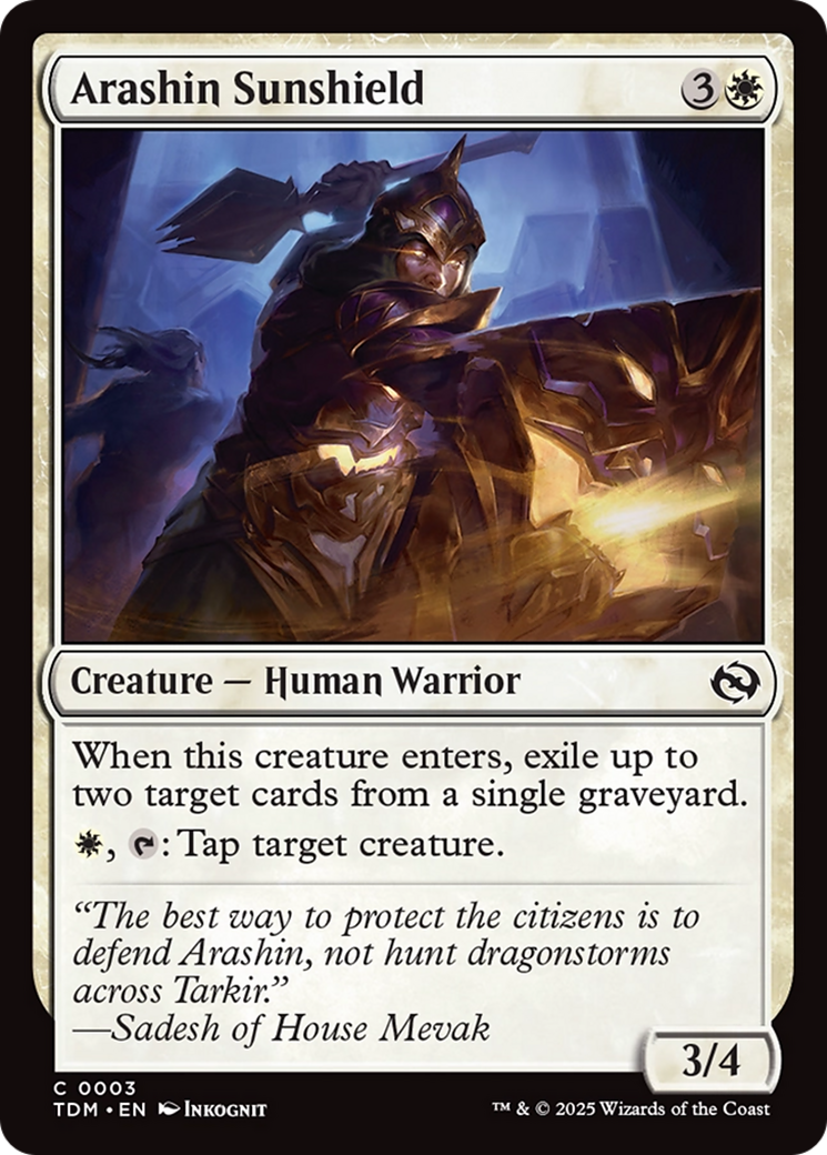Arashin Sunshield [Tarkir: Dragonstorm] | Gam3 Escape