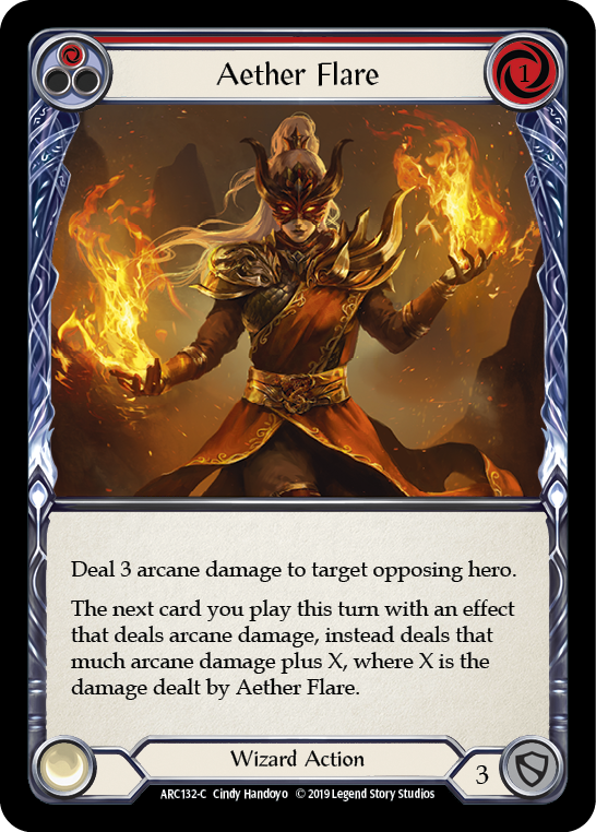 Aether Flare (Red) [ARC132-C] (Arcane Rising)  1st Edition Normal | Gam3 Escape