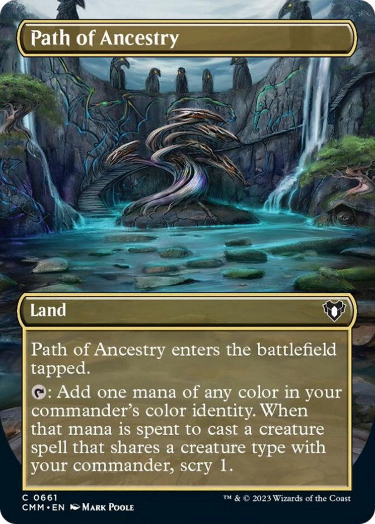 Path of Ancestry (Borderless Alternate Art) [Commander Masters] | Gam3 Escape