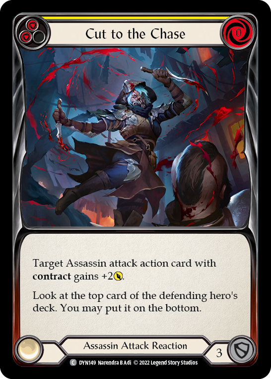 Cut to the Chase (Yellow) [DYN149] (Dynasty)  Rainbow Foil | Gam3 Escape