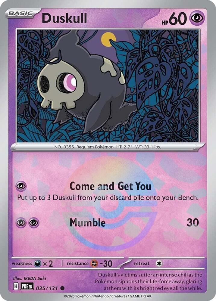 Duskull (035/131) (Poke Ball Pattern) [Scarlet & Violet: Prismatic Evolutions] | Gam3 Escape