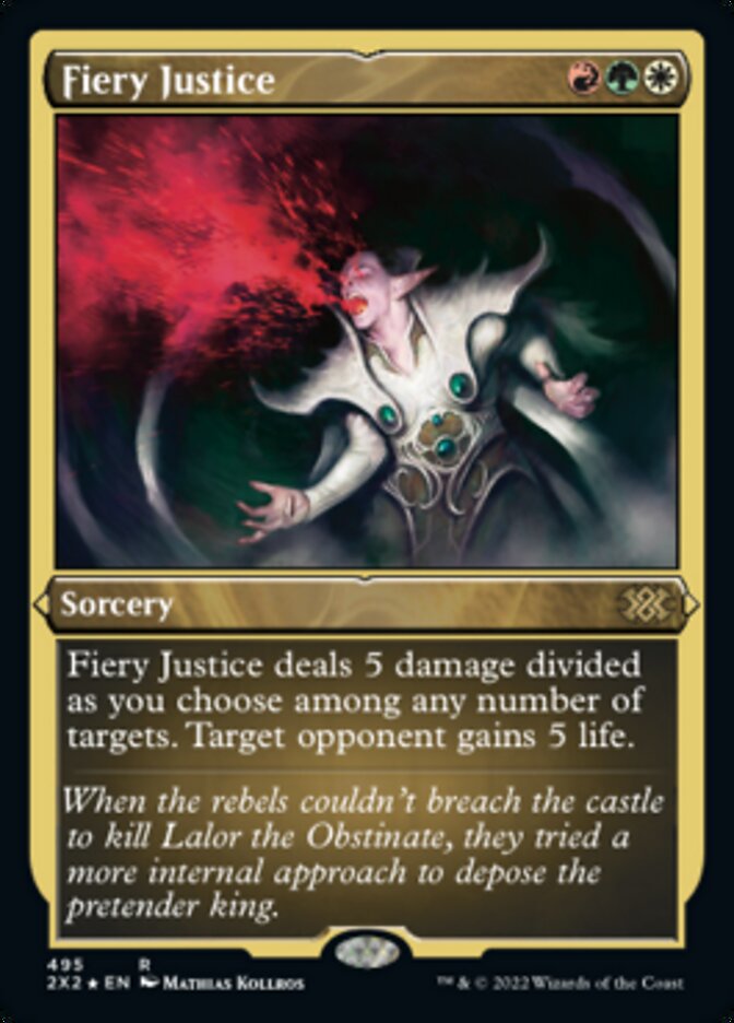 Fiery Justice (Foil Etched) [Double Masters 2022] | Gam3 Escape