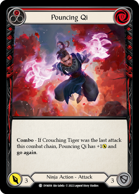 Pouncing Qi (Red) [DYN056] (Dynasty)  Rainbow Foil | Gam3 Escape