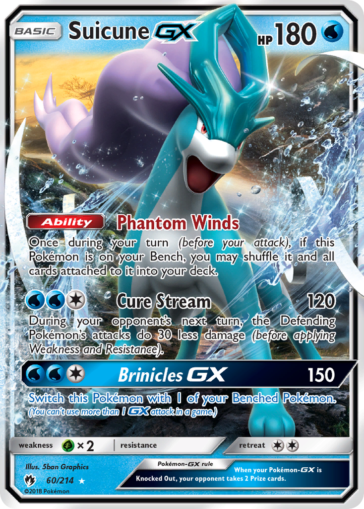Suicune GX (60/214) [Sun & Moon: Lost Thunder] | Gam3 Escape