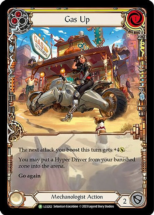 Gas Up (Yellow) [LGS203] (Promo)  Rainbow Foil | Gam3 Escape