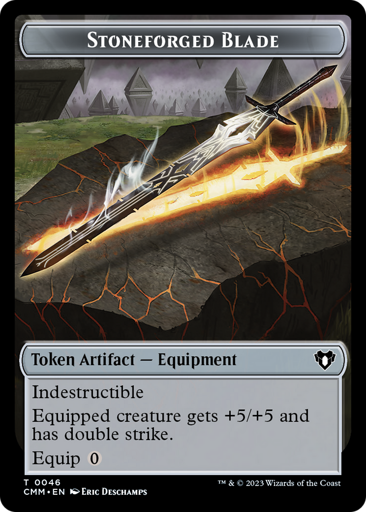 Servo // Stoneforged Blade Double-Sided Token [Commander Masters Tokens] | Gam3 Escape