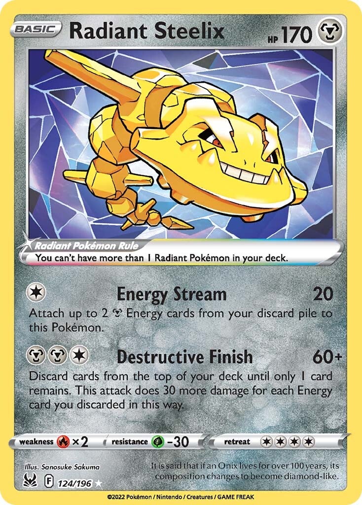 Radiant Steelix (124/196) [Sword & Shield: Lost Origin] | Gam3 Escape