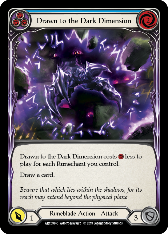 Drawn to the Dark Dimension (Blue) [ARC099-C] (Arcane Rising)  1st Edition Normal | Gam3 Escape