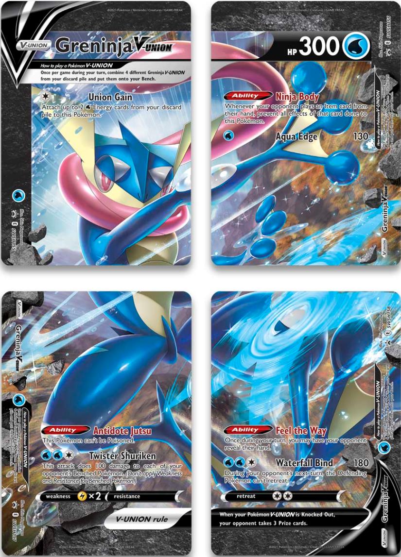 Greninja V-Union (Set of 4) [Sword & Shield: Black Star Promos] | Gam3 Escape