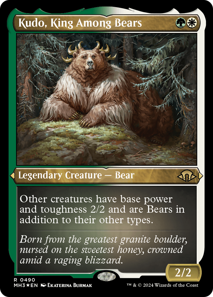 Kudo, King Among Bears (Foil Etched) [Modern Horizons 3] | Gam3 Escape