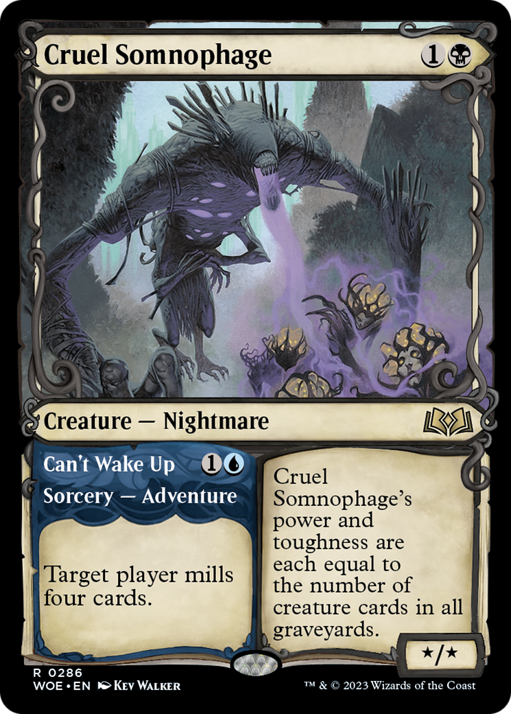 Cruel Somnophage // Can't Wake Up (Showcase) [Wilds of Eldraine] | Gam3 Escape