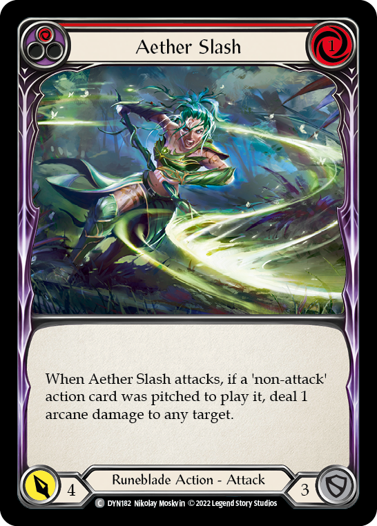 Aether Slash (Red) [DYN182] (Dynasty)  Rainbow Foil | Gam3 Escape