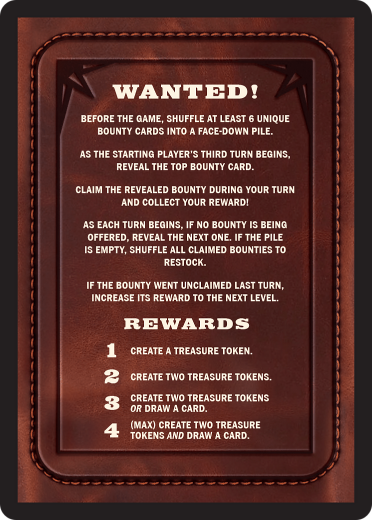 Bounty: The Outsider // Bounty Rules Double-Sided Token [Outlaws of Thunder Junction Commander Tokens] | Gam3 Escape