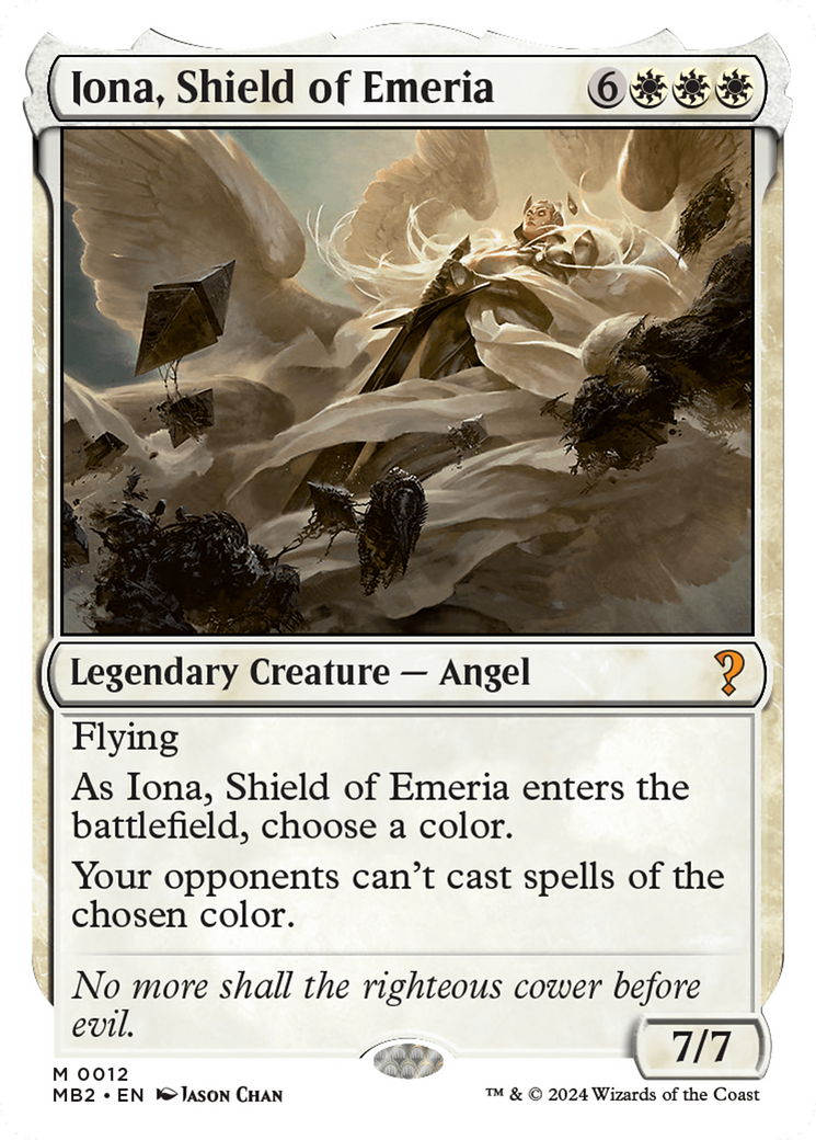 Iona, Shield of Emeria (White Border) [Mystery Booster 2] | Gam3 Escape