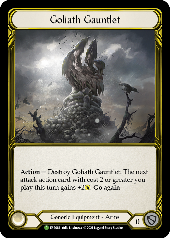 Goliath Gauntlet (Golden) [FAB064] (Promo)  Cold Foil | Gam3 Escape