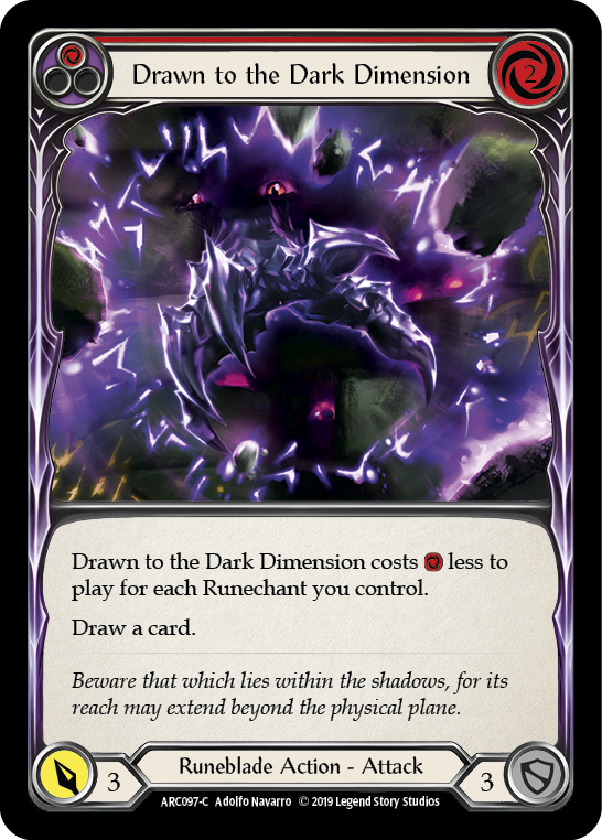 Drawn to the Dark Dimension (Red) [ARC097-C] (Arcane Rising)  1st Edition Normal | Gam3 Escape