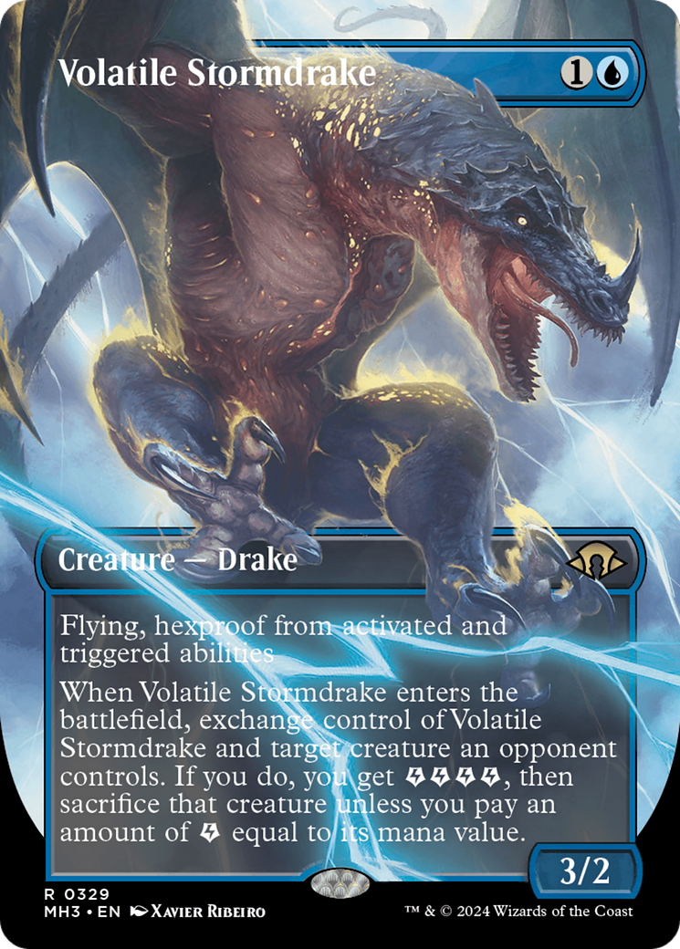 Volatile Stormdrake (Borderless) [Modern Horizons 3] | Gam3 Escape