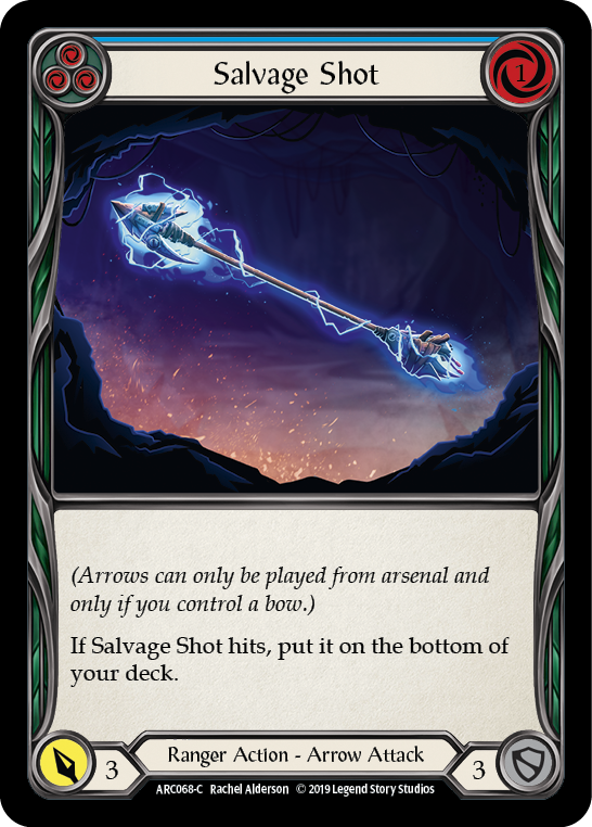 Salvage Shot (Blue) [ARC068-C] (Arcane Rising)  1st Edition Rainbow Foil | Gam3 Escape