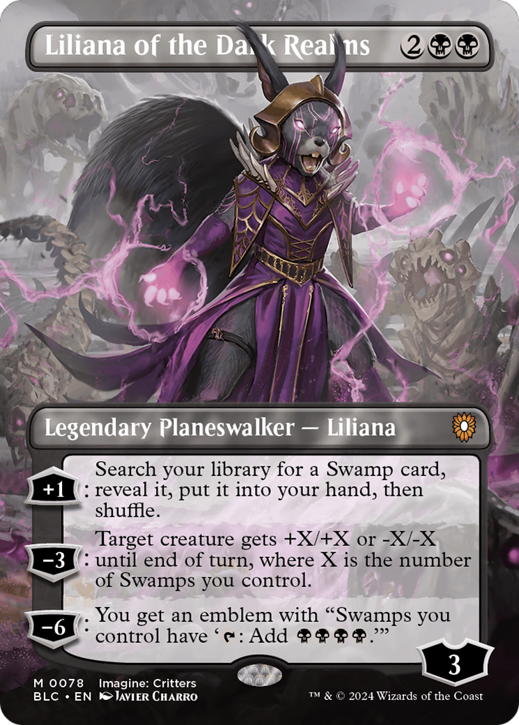 Liliana of the Dark Realms (Borderless) [Bloomburrow Commander] | Gam3 Escape
