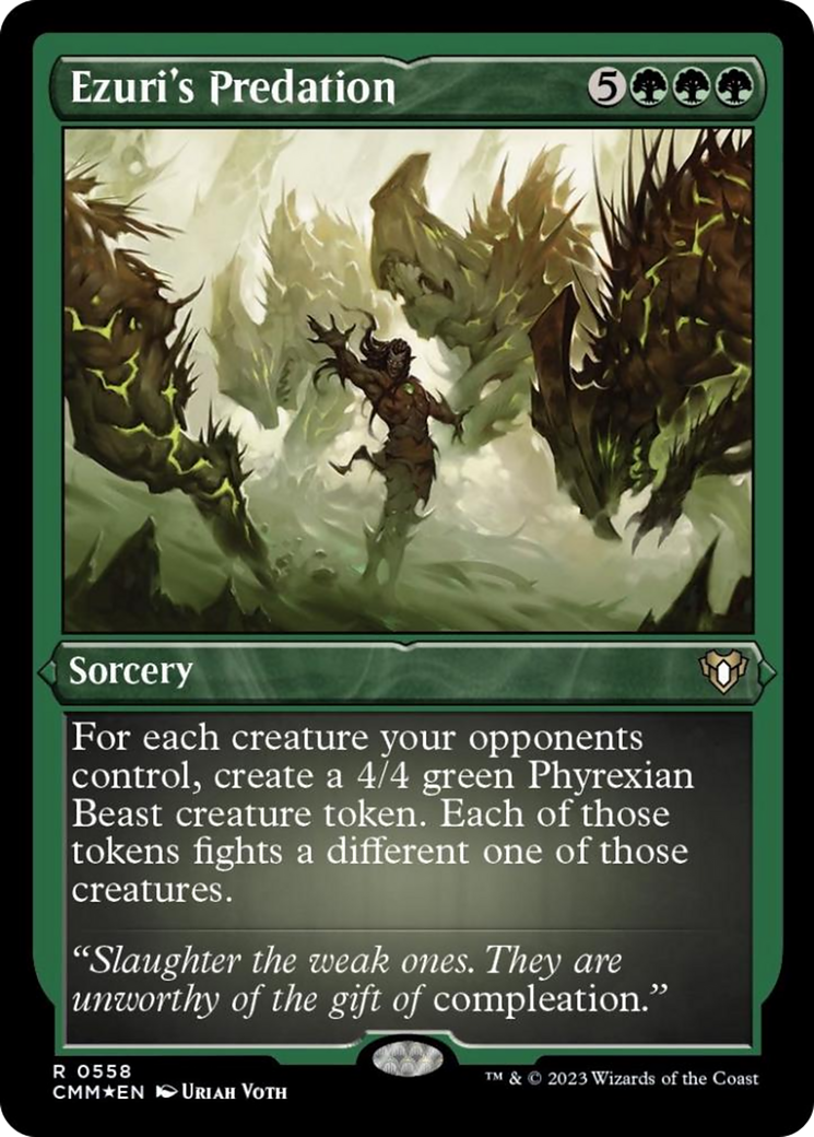 Ezuri's Predation (Foil Etched) [Commander Masters] | Gam3 Escape