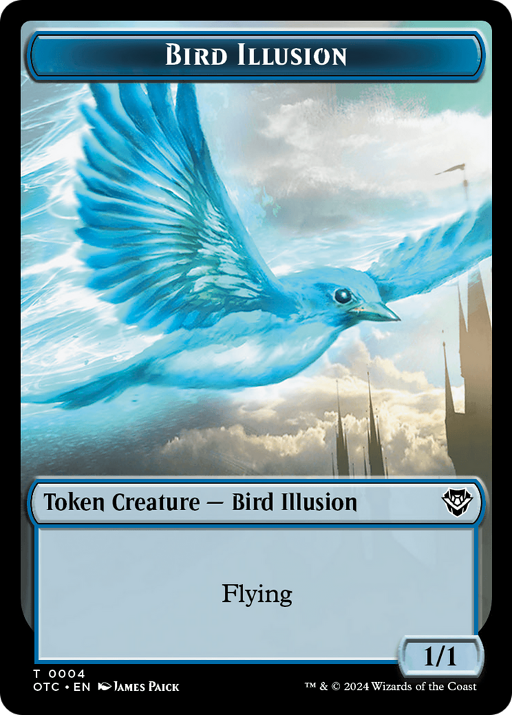 Bird Illusion // Elemental (0014) Double-Sided Token [Outlaws of Thunder Junction Commander Tokens] | Gam3 Escape