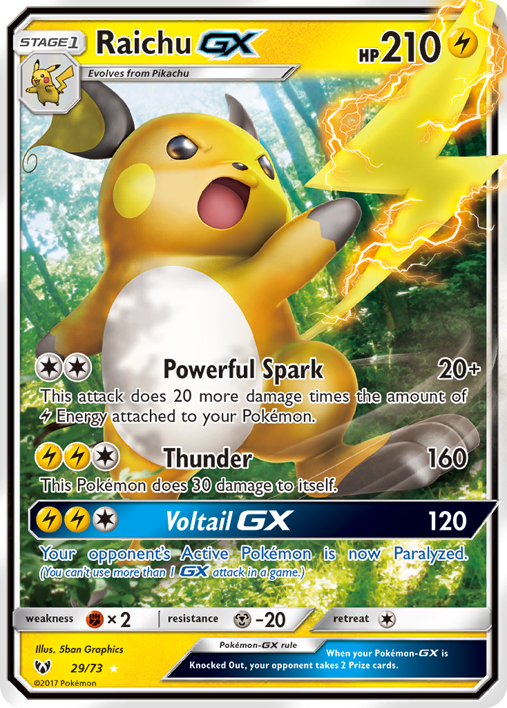 Raichu GX (29/73) [Sun & Moon: Shining Legends] | Gam3 Escape