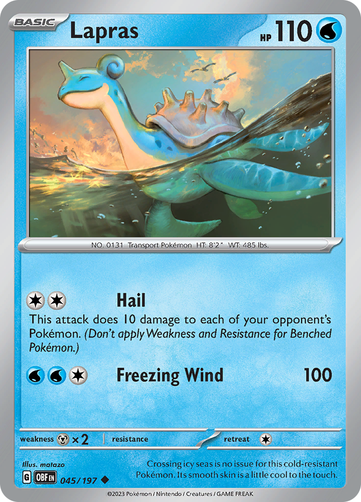 Lapras (045/197) [Scarlet & Violet: Obsidian Flames] | Gam3 Escape