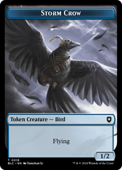 Storm Crow // Bird (003) Double-Sided Token [Bloomburrow Commander Tokens] | Gam3 Escape