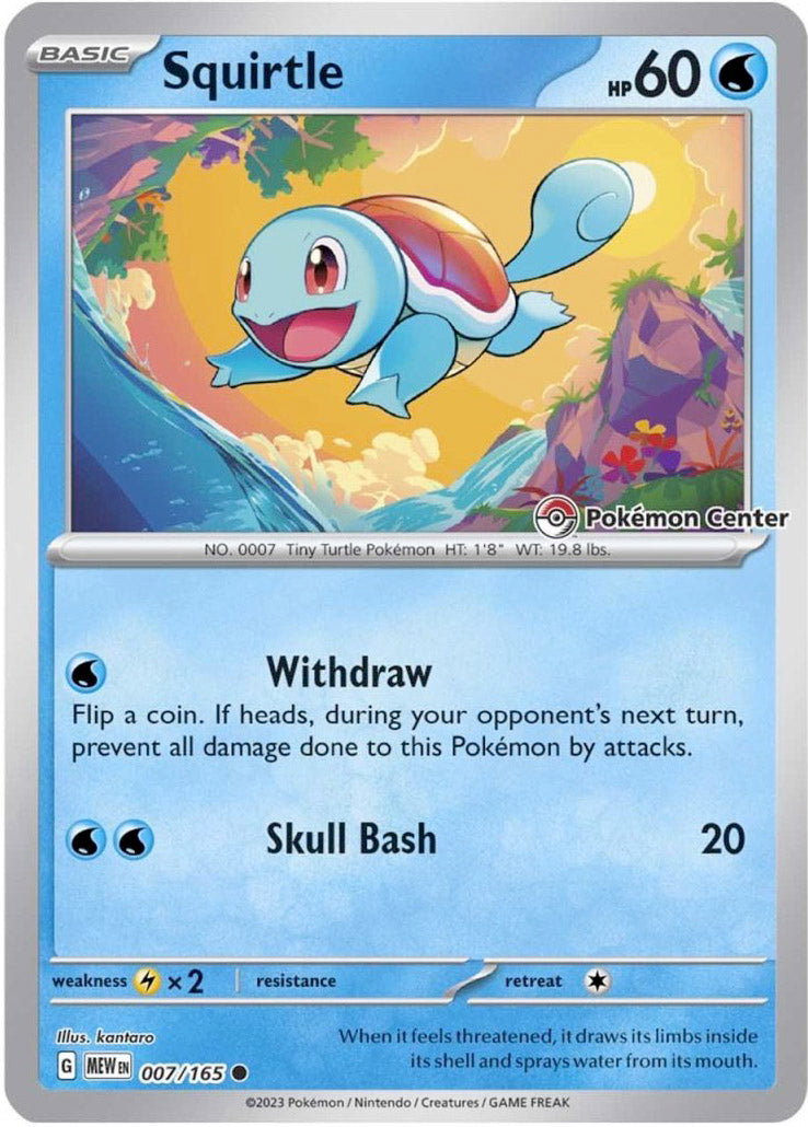 Squirtle (007/165) (Pokemon Center Exclusive) [Scarlet & Violet: Black Star Promos] | Gam3 Escape