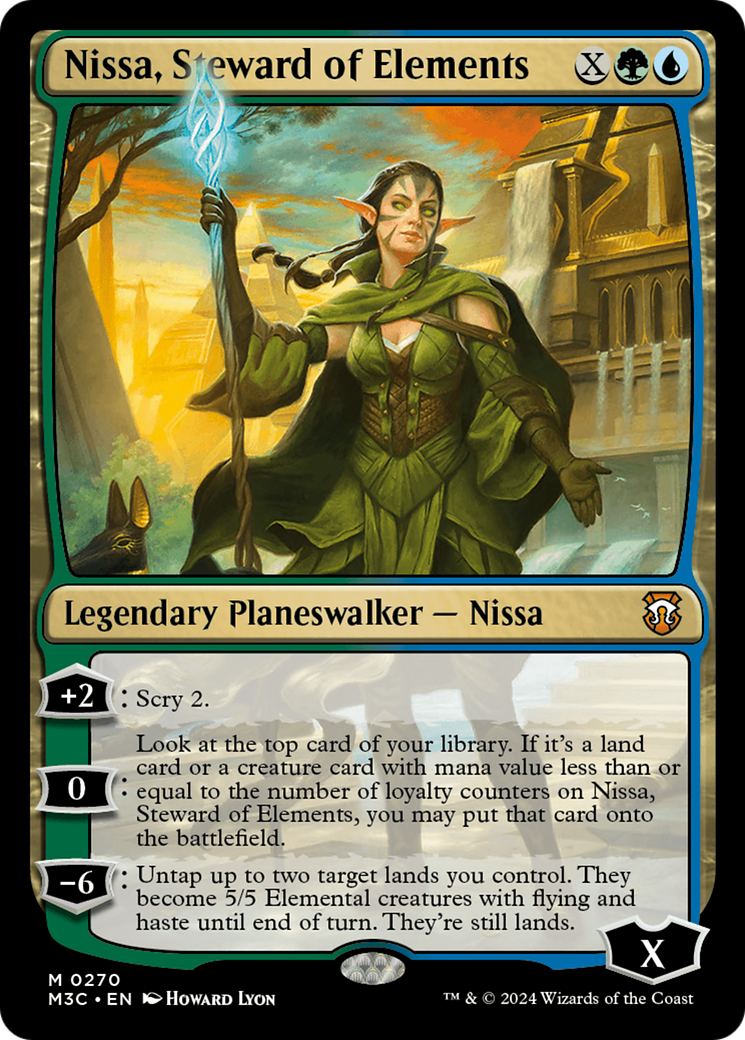 Nissa, Steward of Elements (Ripple Foil) [Modern Horizons 3 Commander] | Gam3 Escape