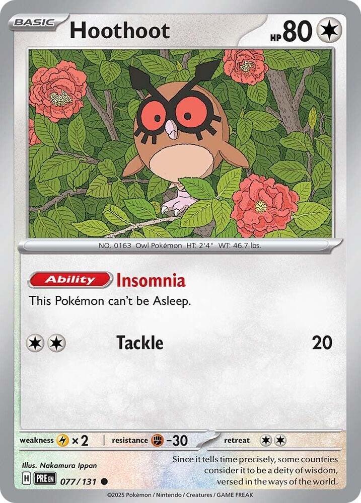 Hoothoot (077/131) [Scarlet & Violet: Prismatic Evolutions] | Gam3 Escape