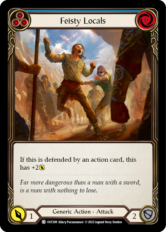 Feisty Locals (Blue) [OUT209] (Outsiders)  Rainbow Foil | Gam3 Escape