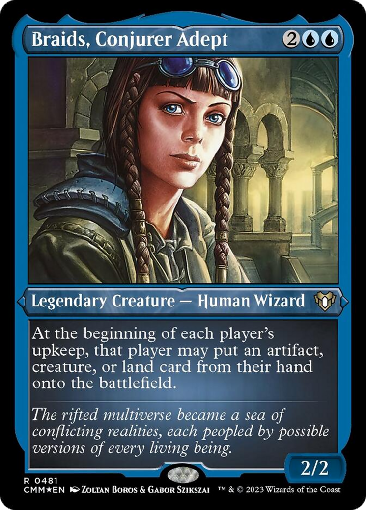 Braids, Conjurer Adept (Foil Etched) [Commander Masters] | Gam3 Escape