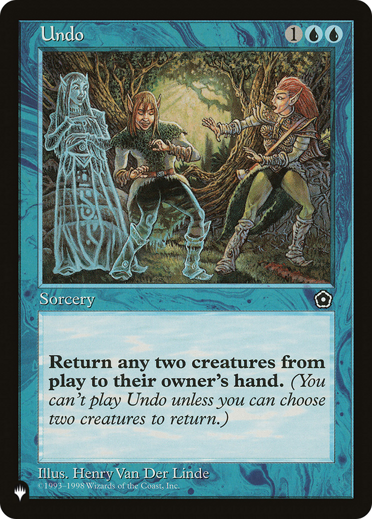 Undo [The List Reprints] | Gam3 Escape