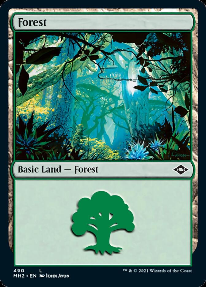 Forest (490) (Foil Etched) [Modern Horizons 2] | Gam3 Escape