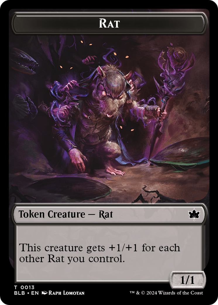 Rat Token [Bloomburrow Tokens] | Gam3 Escape