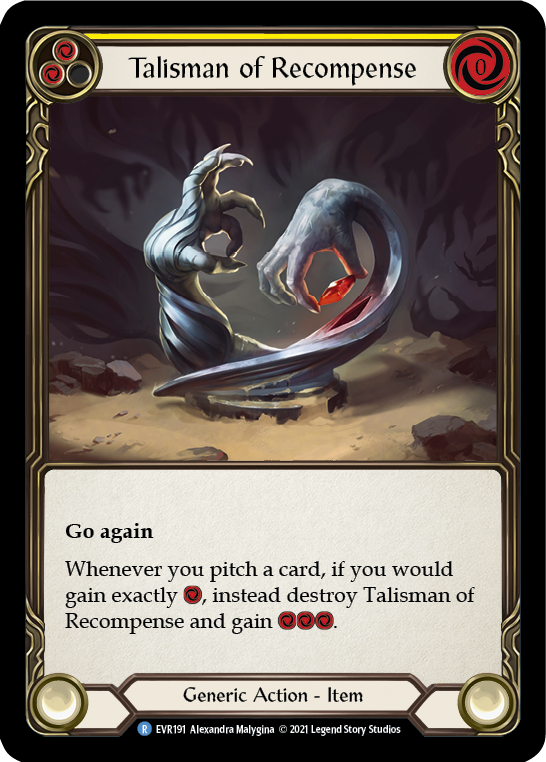 Talisman of Recompense [EVR191] (Everfest)  1st Edition Cold Foil | Gam3 Escape