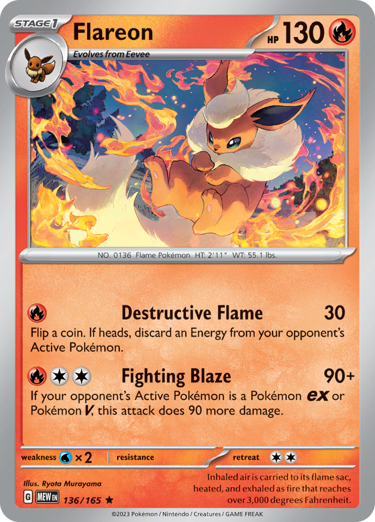 Flareon (136/165) [Scarlet & Violet: 151] | Gam3 Escape