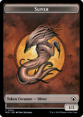 Goblin // Sliver Double-Sided Token [March of the Machine Commander Tokens] | Gam3 Escape