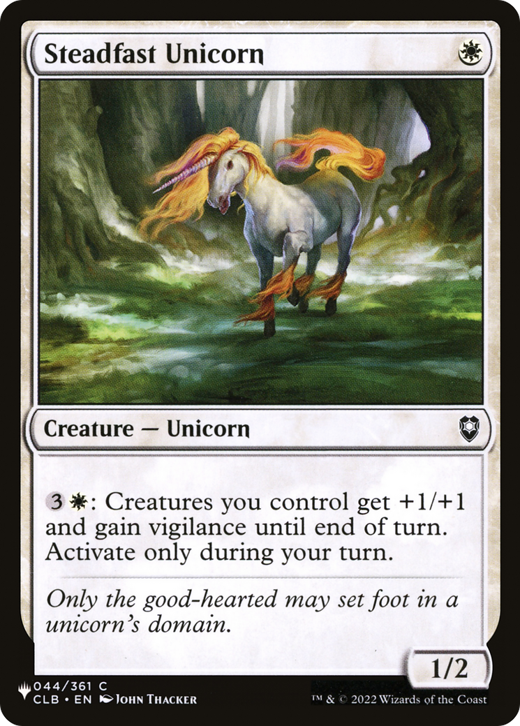 Steadfast Unicorn [The List Reprints] | Gam3 Escape