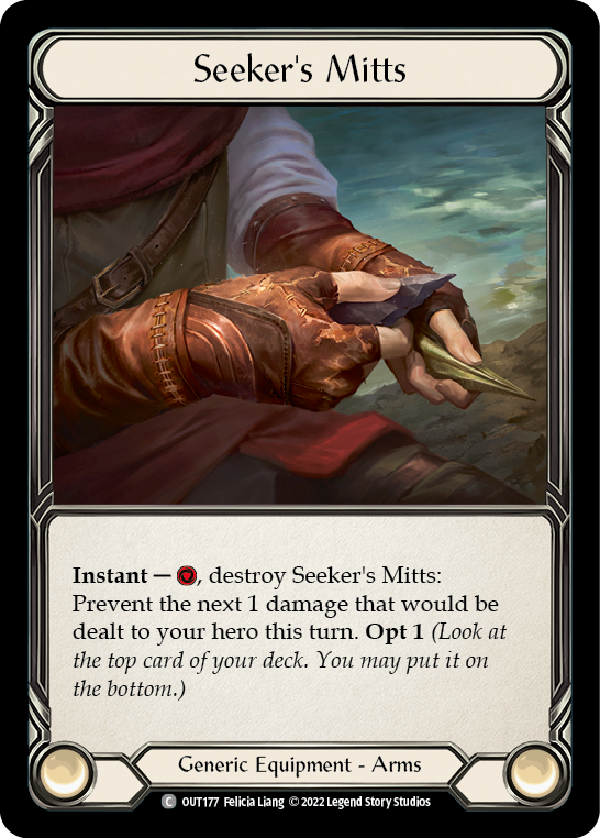 Seeker's Mitts [OUT177] (Outsiders)  Rainbow Foil | Gam3 Escape