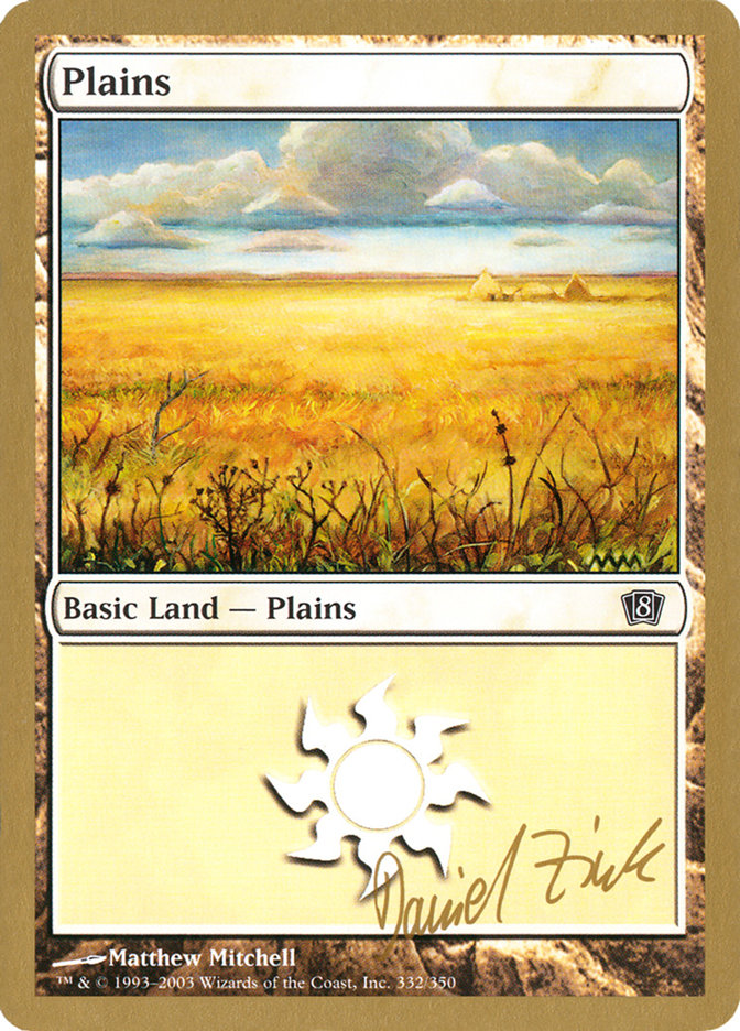 Plains (dz332) (Daniel Zink) [World Championship Decks 2003] | Gam3 Escape
