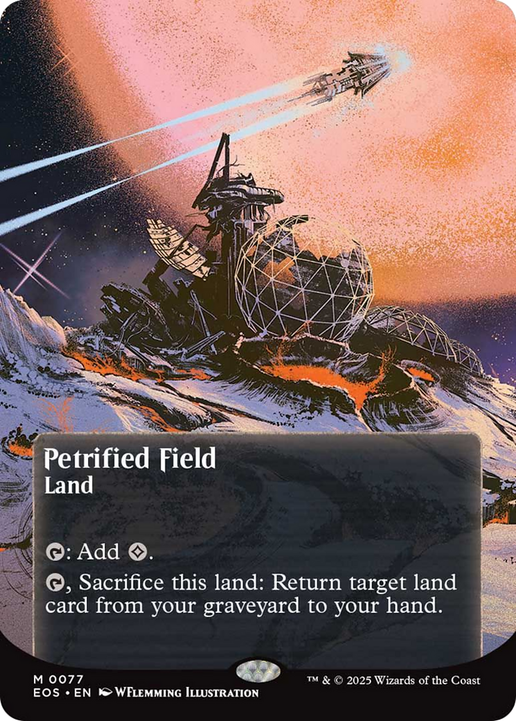 Petrified Field (0077) (Borderless) [Edge of Eternities: Stellar Sights] | Gam3 Escape