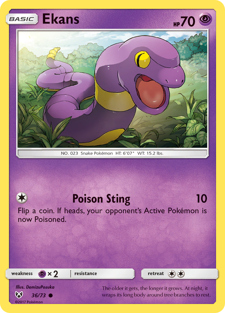 Ekans (36/73) [Sun & Moon: Shining Legends] | Gam3 Escape