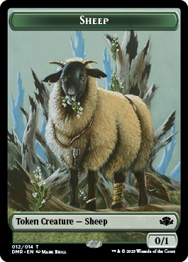 Elephant // Sheep Double-Sided Token [Dominaria Remastered Tokens] | Gam3 Escape