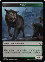 Human Soldier // Wolf (035) Double-Sided Token [Bloomburrow Commander Tokens] | Gam3 Escape