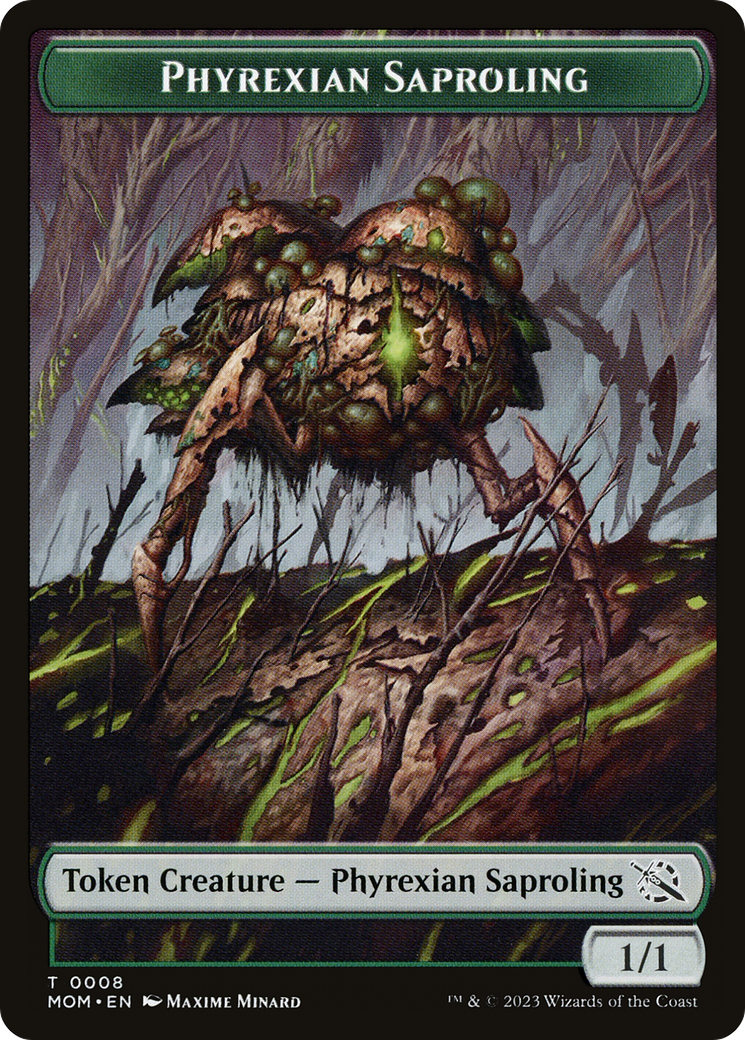 Treasure (20) // Phyrexian Saproling Double-Sided Token [March of the Machine Tokens] | Gam3 Escape